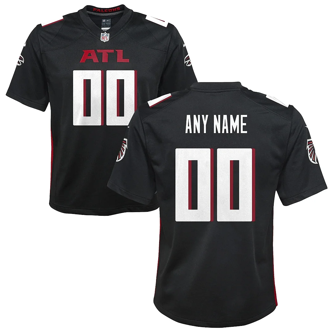Zennovawear Youth Atlanta Falcons Black Custom Game Jersey