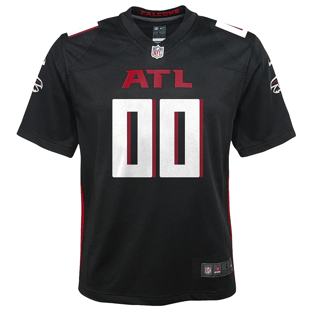 Zennovawear Youth Atlanta Falcons Black Custom Game Jersey