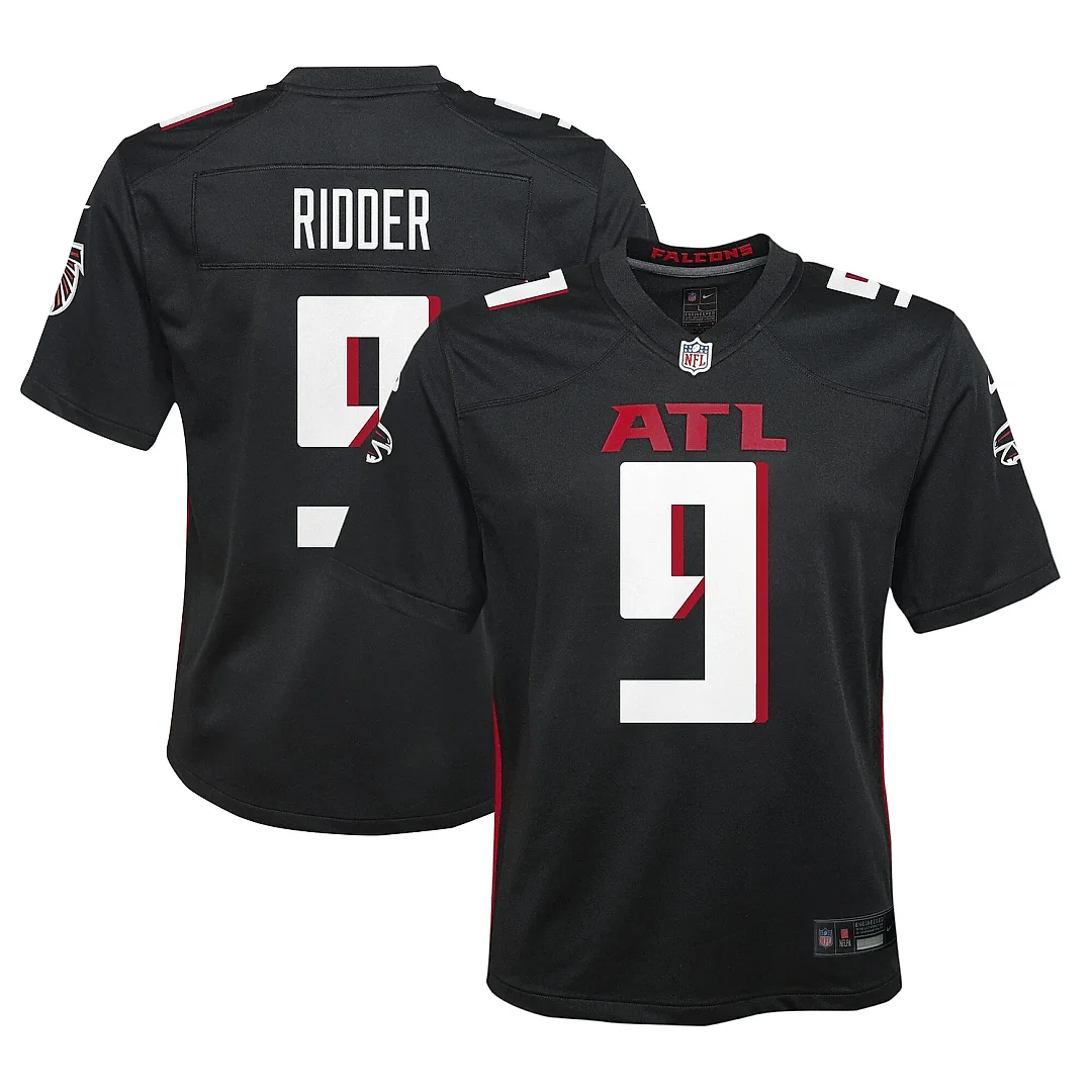 Zennovawear Youth Atlanta Falcons Desmond Ridder Black Game Jersey