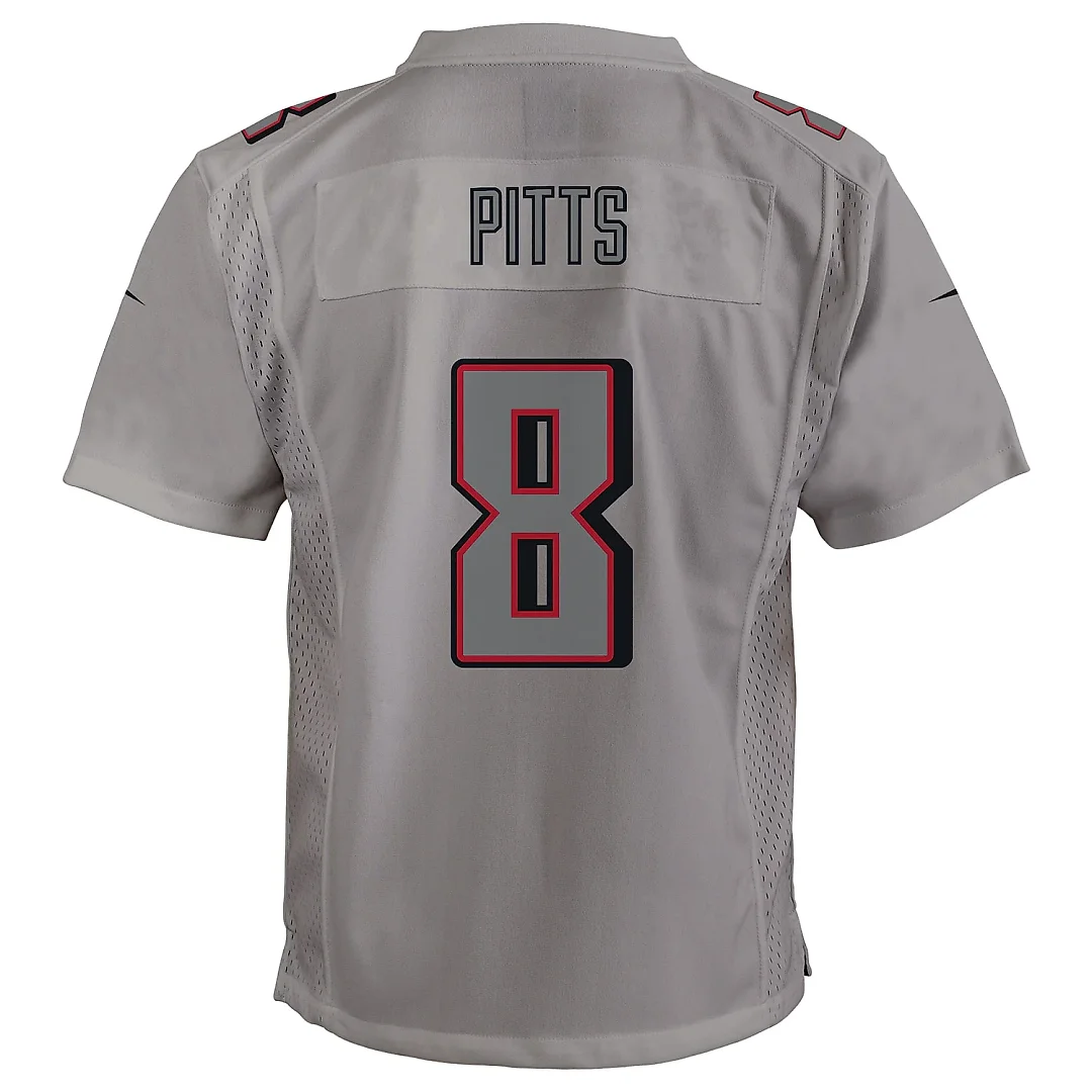Zennovawear Youth Atlanta Falcons Kyle Pitts Gray Atmosphere Game Jersey