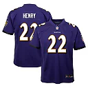 Zennovawear Youth Baltimore Ravens Derrick Henry Purple Team Player Game Jersey