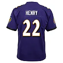 Zennovawear Youth Baltimore Ravens Derrick Henry Purple Team Player Game Jersey