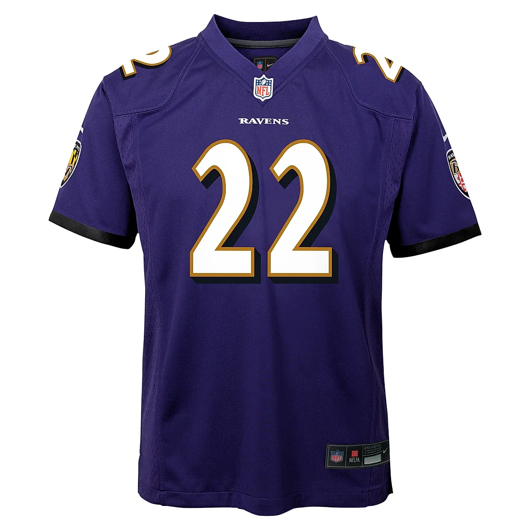 Zennovawear Youth Baltimore Ravens Derrick Henry Purple Team Player Game Jersey