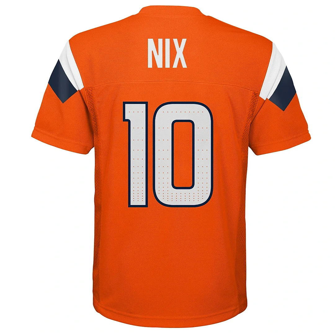 Zennovawear Bo Nix Denver Broncos Youth Replica Jersey - Orange