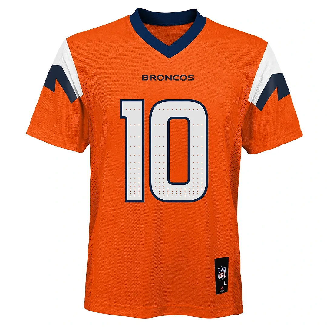 Zennovawear Bo Nix Denver Broncos Youth Replica Jersey - Orange