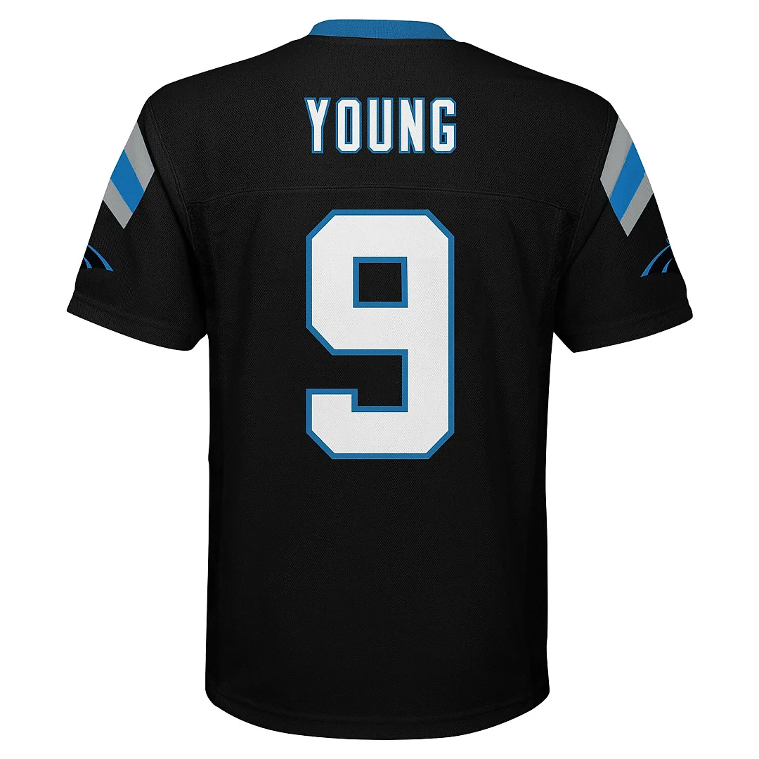 Zennovawear Bryce Young Carolina Panthers Youth Replica Jersey - Black