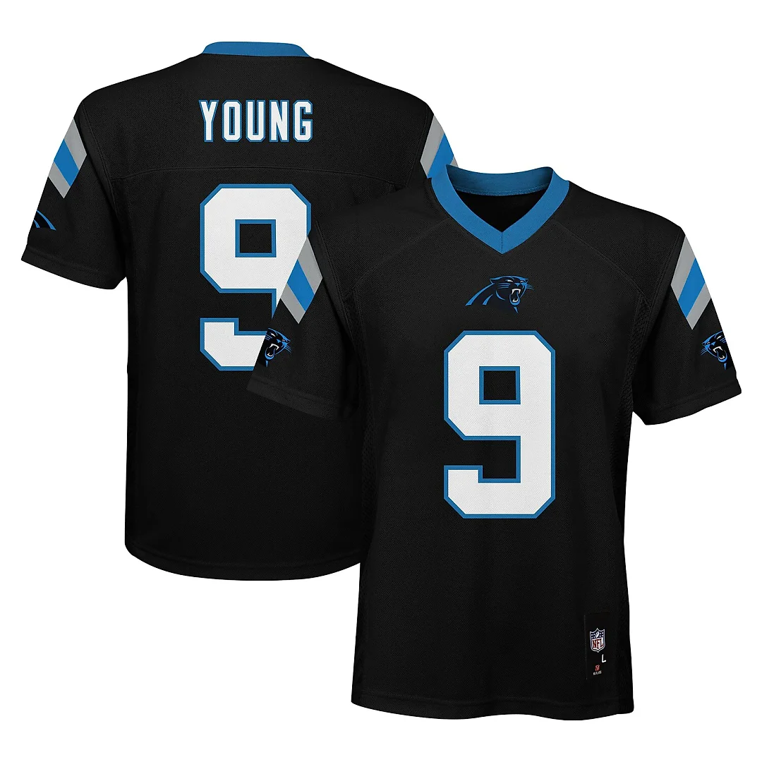 Zennovawear Bryce Young Carolina Panthers Youth Replica Jersey - Black