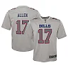 Zennovawear Youth Buffalo Bills Josh Allen Gray Atmosphere Game Jersey