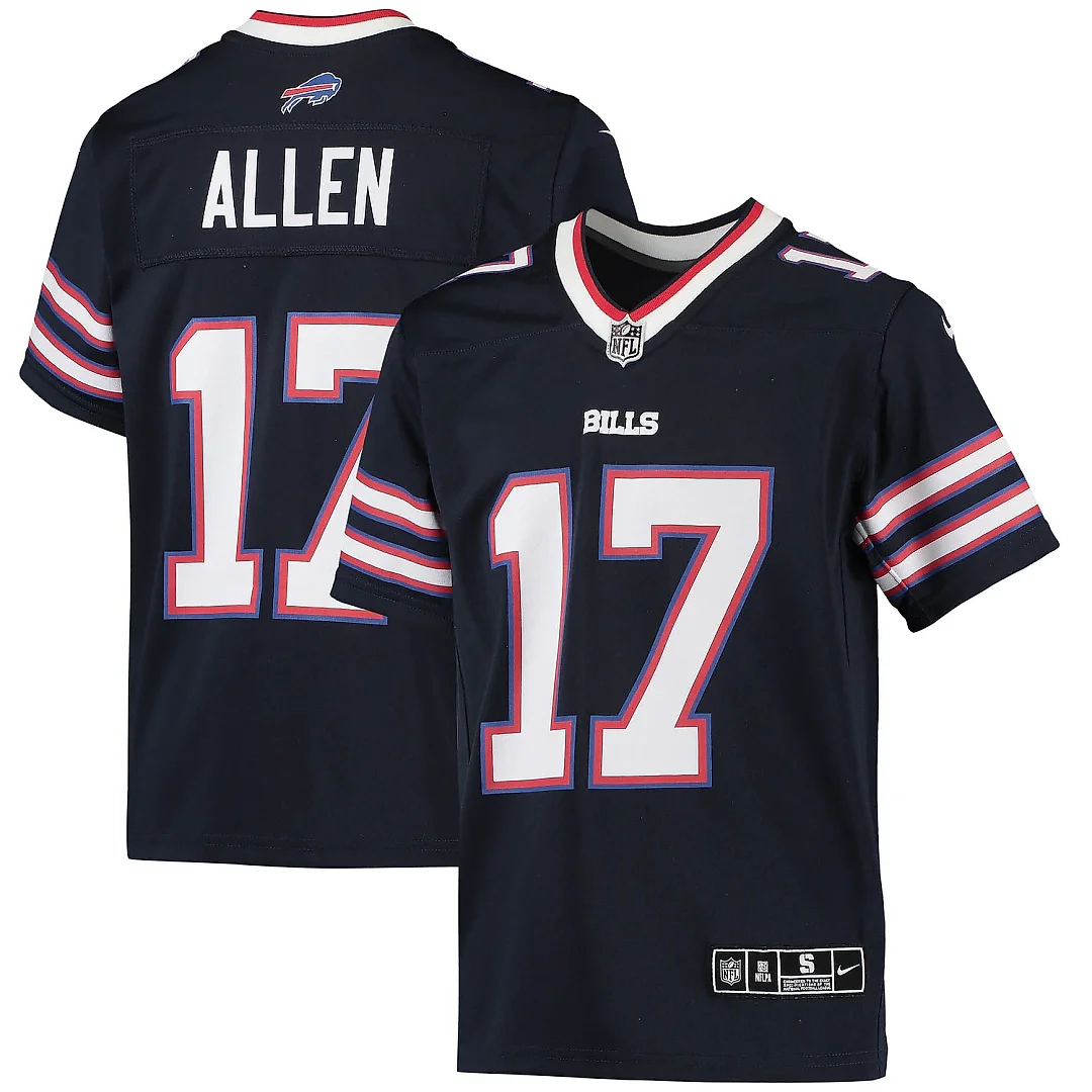Zennovawear Youth Buffalo Bills Josh Allen Navy Inverted Team Game Jersey