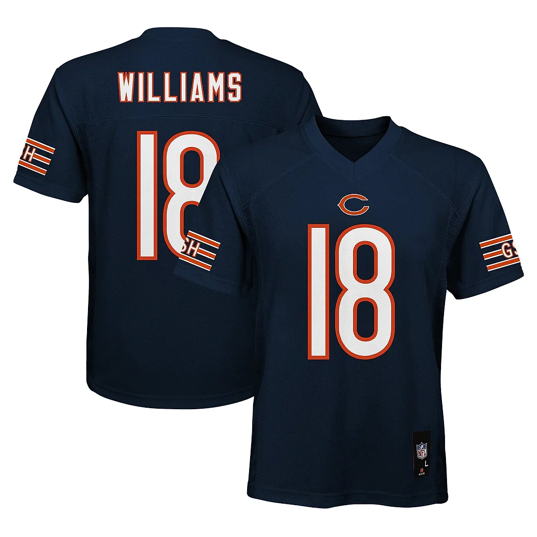 Zennovawear Caleb Williams Chicago Bears Youth Replica Jersey - Navy