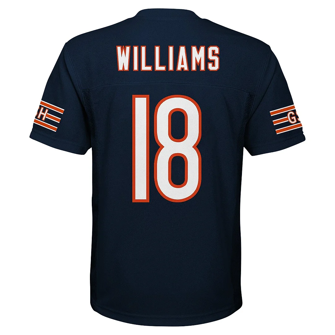 Zennovawear Caleb Williams Chicago Bears Youth Replica Jersey - Navy