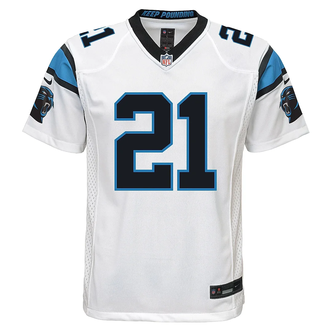 Zennovawear Youth Carolina Panthers Jeremy Chinn White Game Jersey