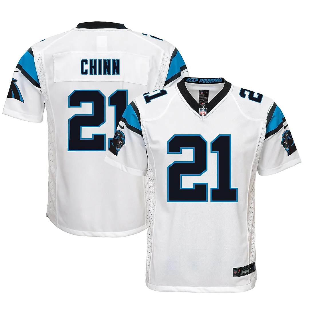 Zennovawear Youth Carolina Panthers Jeremy Chinn White Game Jersey