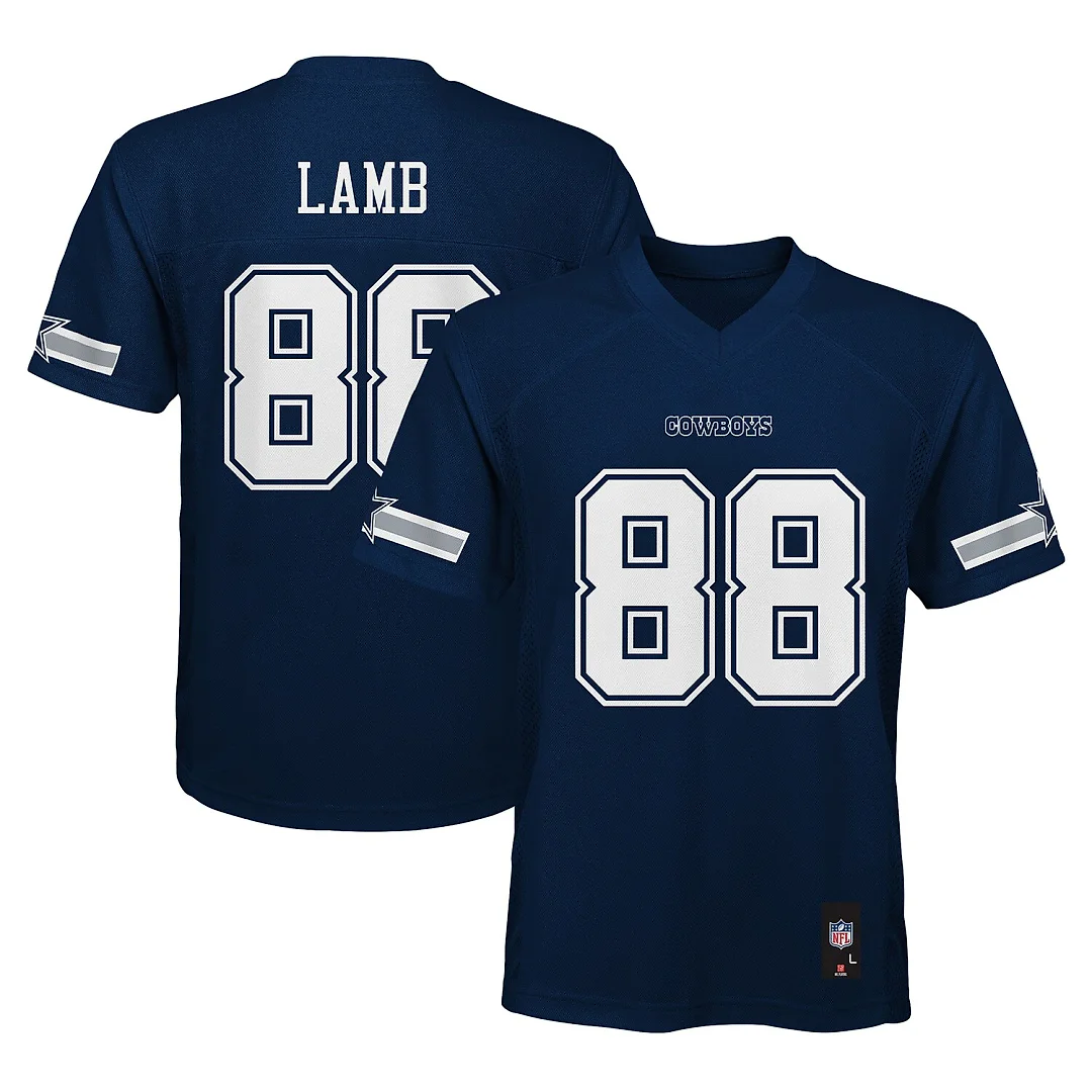 Zennovawear CeeDee Lamb Dallas Cowboys Youth Replica Jersey - Navy