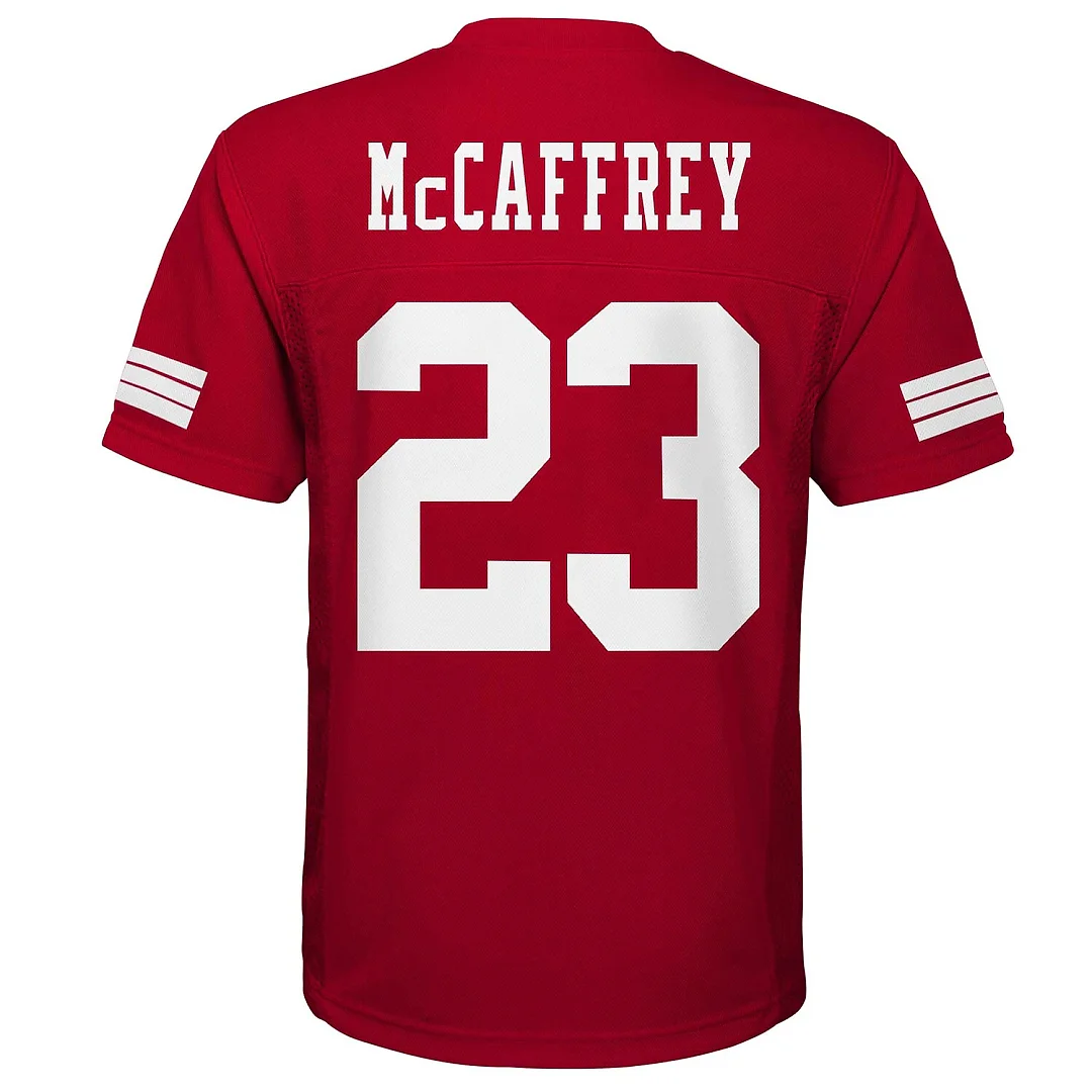 Zennovawear Christian McCaffrey San Francisco 49ers Youth Replica Jersey - Scarlet