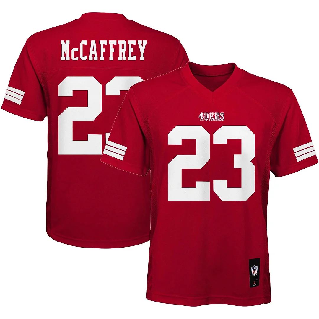 Zennovawear Christian McCaffrey San Francisco 49ers Youth Replica Jersey - Scarlet
