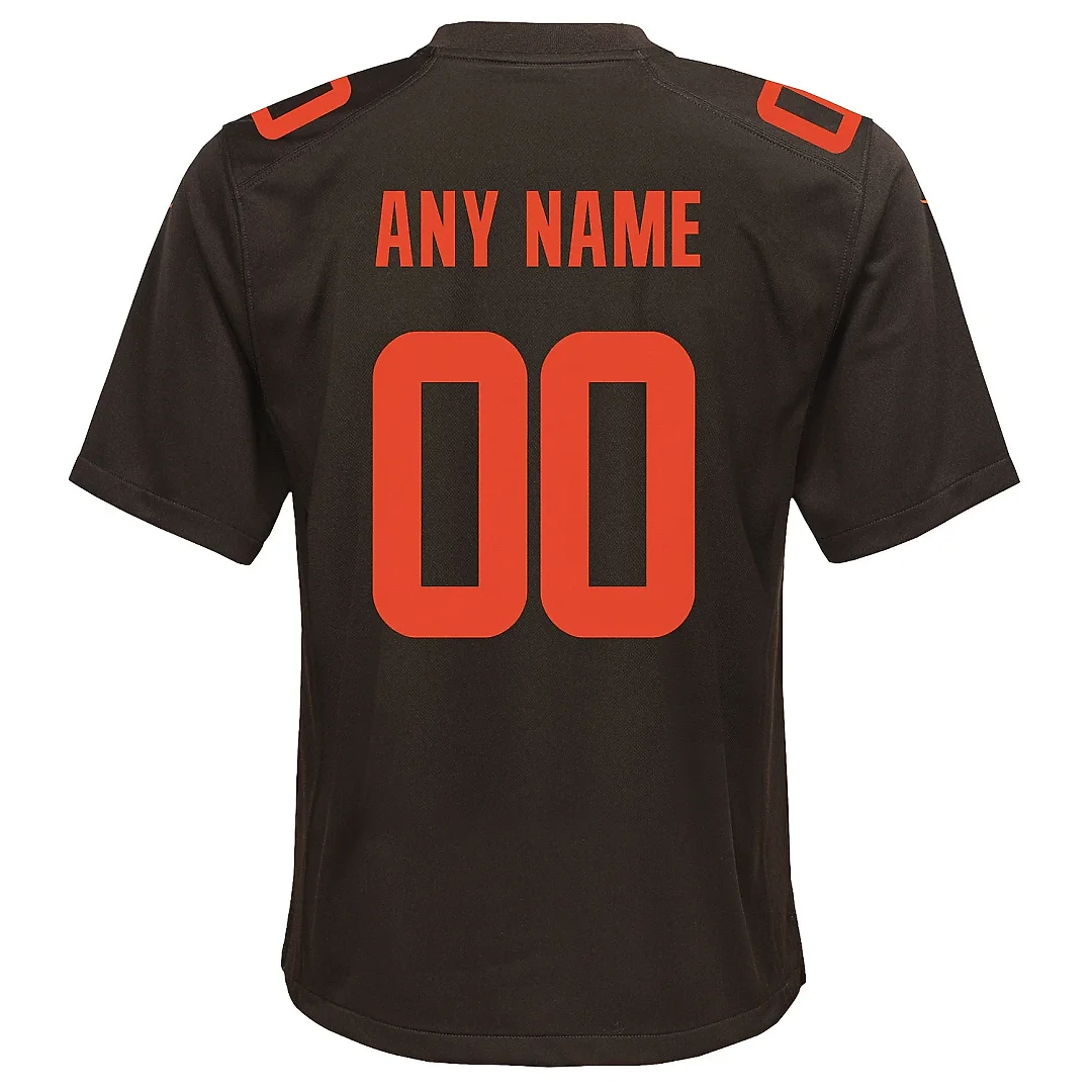 Zennovawear Youth Cleveland Browns Brown Alternate Custom Game Jersey