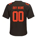 Zennovawear Youth Cleveland Browns Brown Alternate Custom Game Jersey