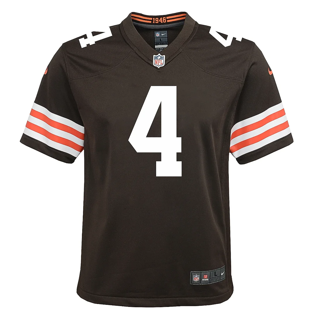 Zennovawear Youth Cleveland Browns Deshaun Watson Brown Game Jersey