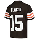 Zennovawear Youth Cleveland Browns Joe Flacco Brown Game Jersey
