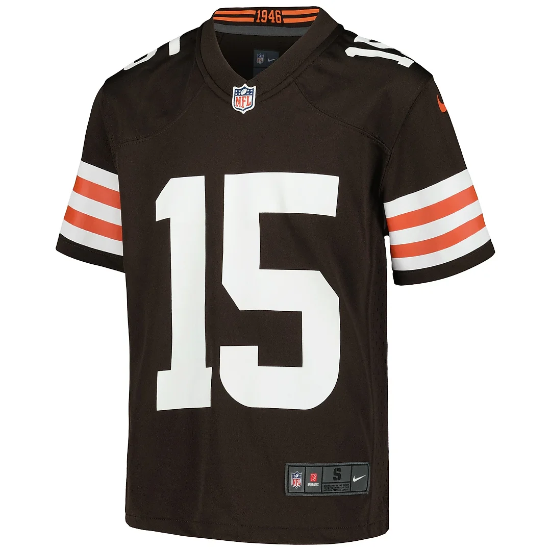 Zennovawear Youth Cleveland Browns Joe Flacco Brown Game Jersey