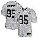 Zennovawear Youth Cleveland Browns Myles Garrett Arctic Camo 2024 Salute to Service Game Jersey