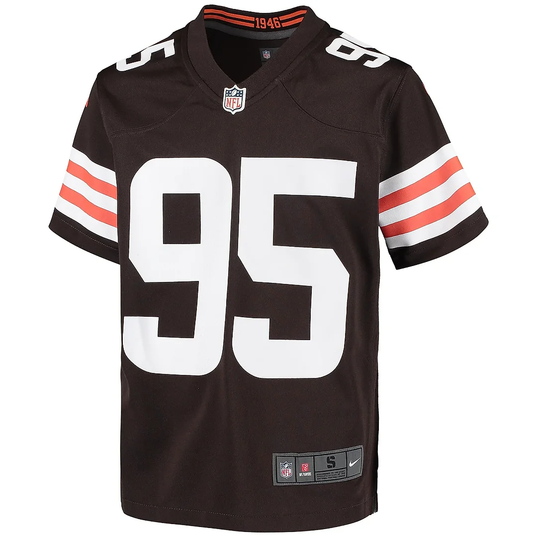 Zennovawear Youth Cleveland Browns Myles Garrett Brown Game Jersey