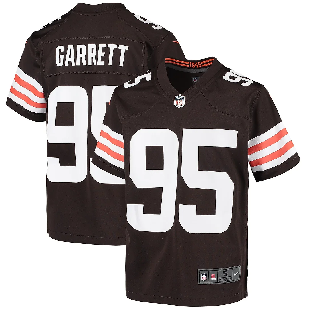 Zennovawear Youth Cleveland Browns Myles Garrett Brown Game Jersey