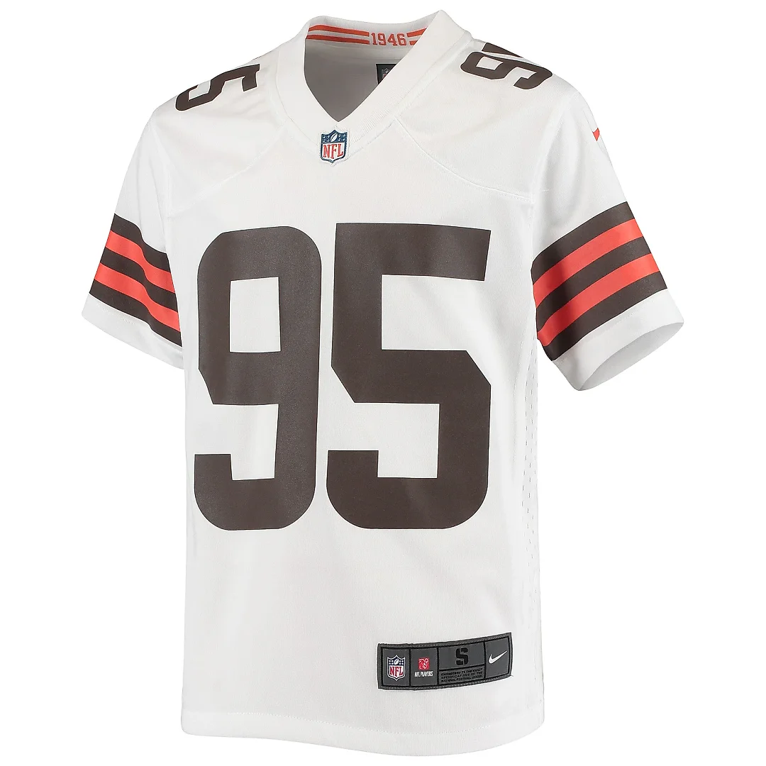 Zennovawear Youth Cleveland Browns Myles Garrett White Game Jersey