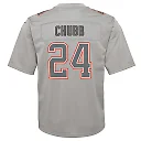 Zennovawear Youth Cleveland Browns Nick Chubb Gray Atmosphere Game Jersey
