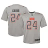 Zennovawear Youth Cleveland Browns Nick Chubb Gray Atmosphere Game Jersey
