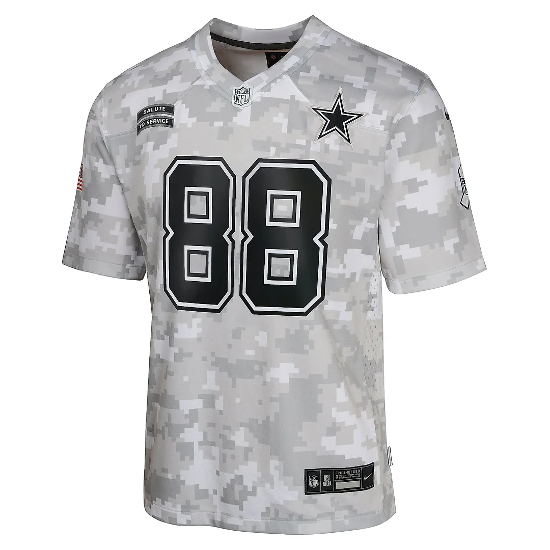 Zennovawear Youth Dallas Cowboys CeeDee Lamb Arctic Camo 2024 Salute to Service Game Jersey
