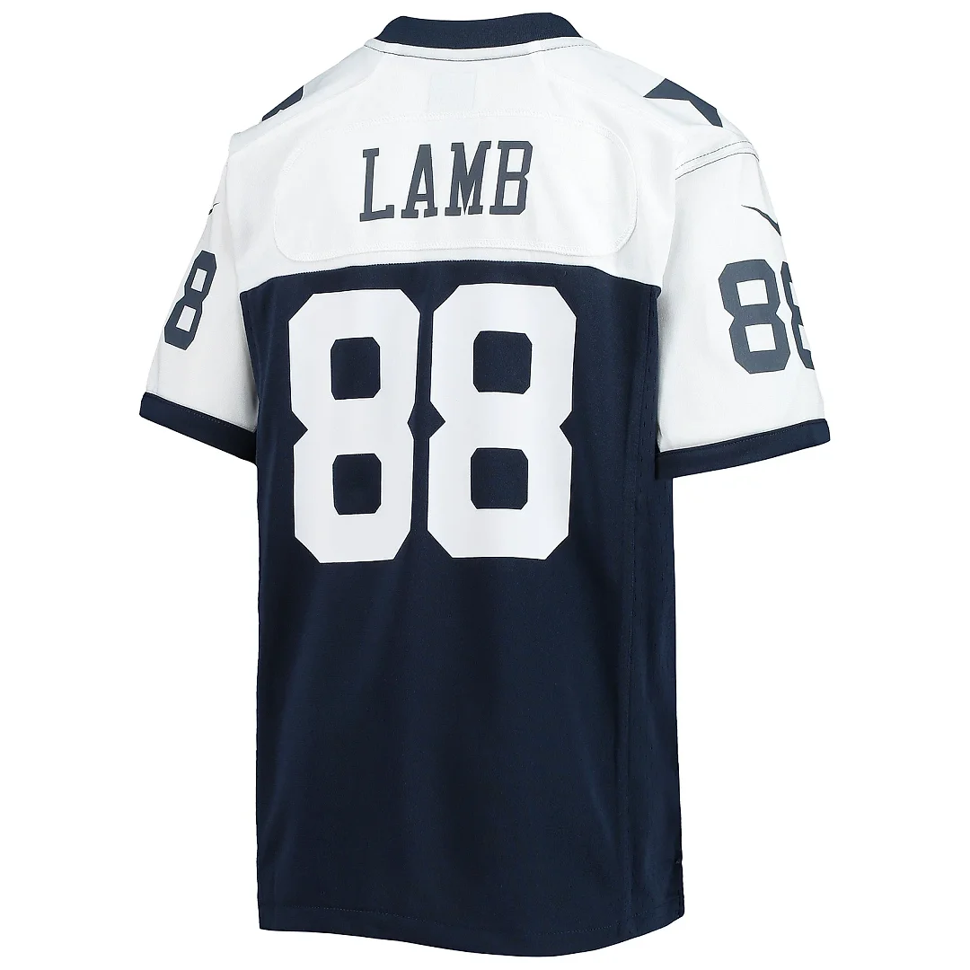 Zennovawear Youth Dallas Cowboys CeeDee Lamb Navy Alternate Team Game Jersey