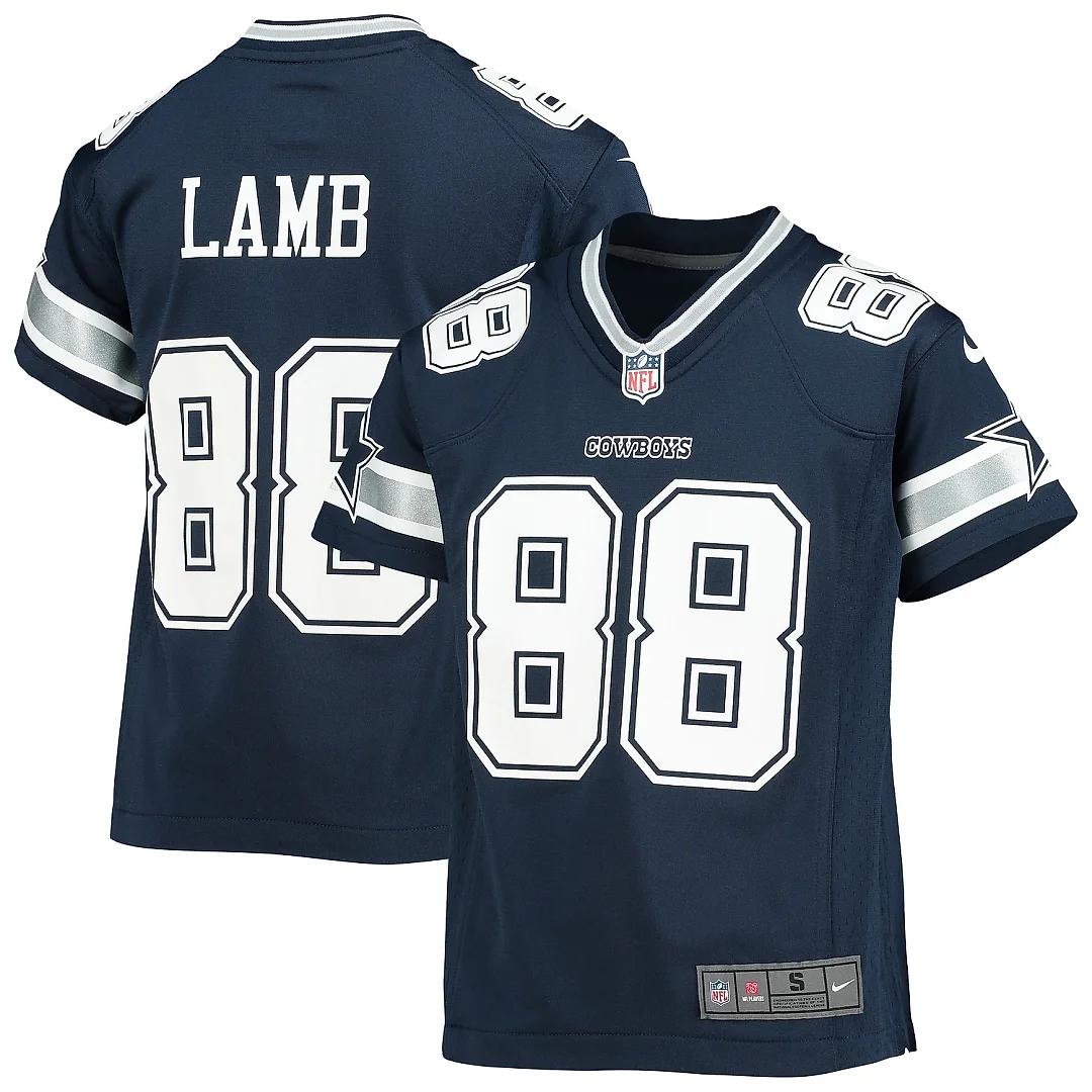 Zennovawear Youth Dallas Cowboys CeeDee Lamb Navy Player Game Jersey
