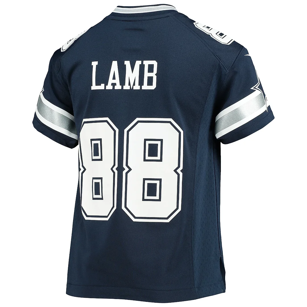 Zennovawear Youth Dallas Cowboys CeeDee Lamb Navy Player Game Jersey