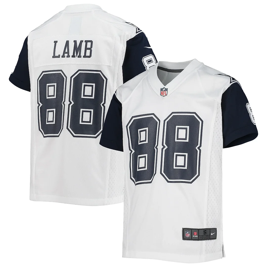 Zennovawear Youth Dallas Cowboys CeeDee Lamb White Alternate Game Jersey