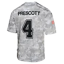 Zennovawear Youth Dallas Cowboys Dak Prescott Arctic Camo 2024 Salute to Service Game Jersey
