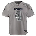 Zennovawear Youth Dallas Cowboys Dak Prescott Gray Atmosphere Game Jersey
