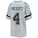 Zennovawear Youth Dallas Cowboys Dak Prescott Silver Inverted Team Game Jersey