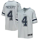Zennovawear Youth Dallas Cowboys Dak Prescott Silver Inverted Team Game Jersey