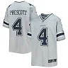 Zennovawear Youth Dallas Cowboys Dak Prescott Silver Inverted Team Game Jersey