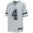 Zennovawear Youth Dallas Cowboys Dak Prescott Silver Inverted Team Game Jersey