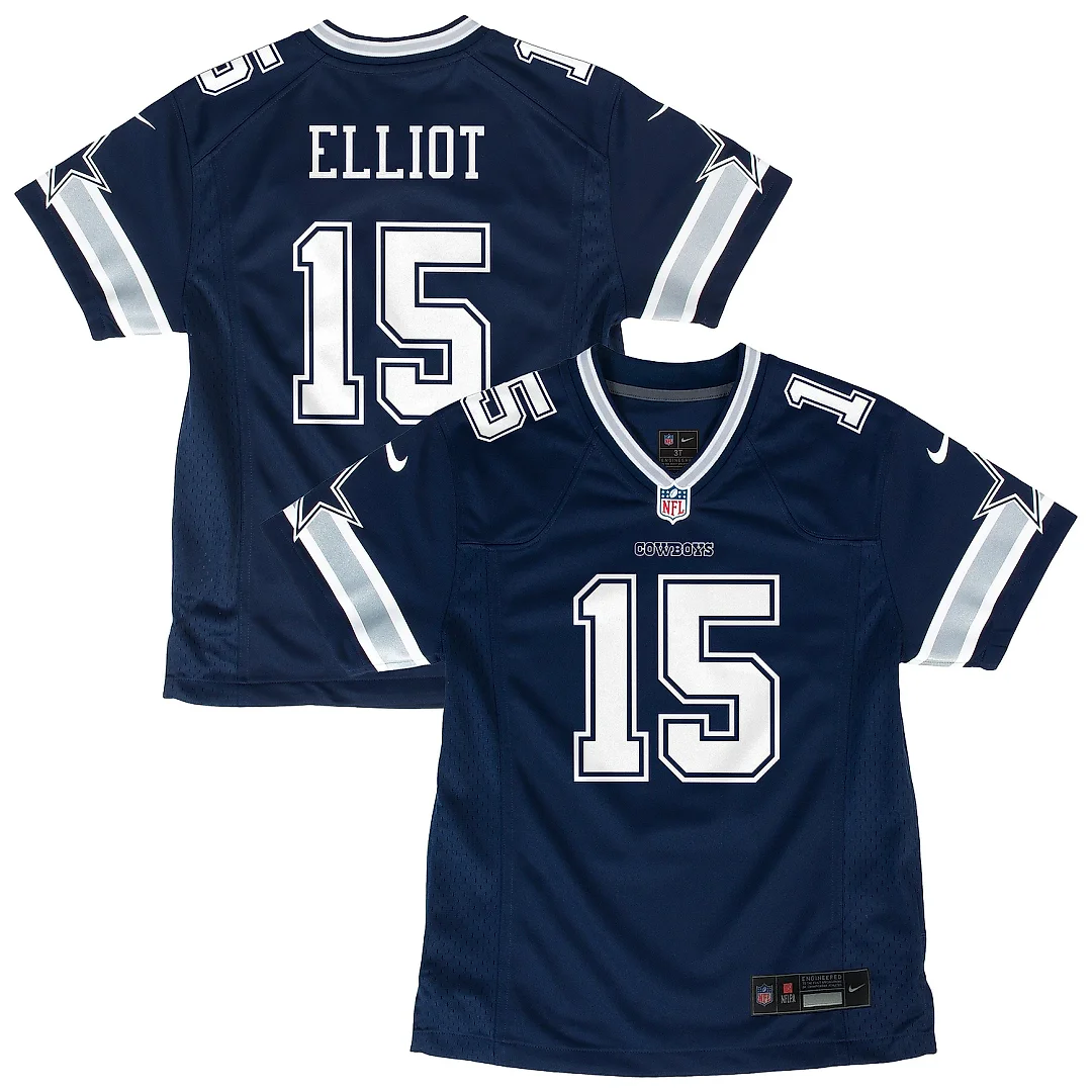 Zennovawear Youth Dallas Cowboys Ezekiel Elliott Navy Game Jersey