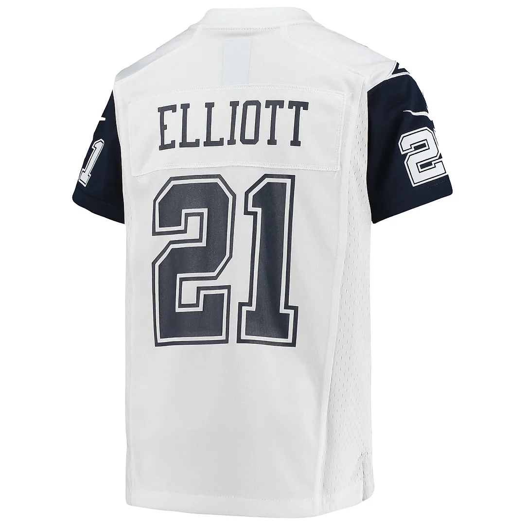 Zennovawear Youth Dallas Cowboys Ezekiel Elliott White Alternate Game Jersey
