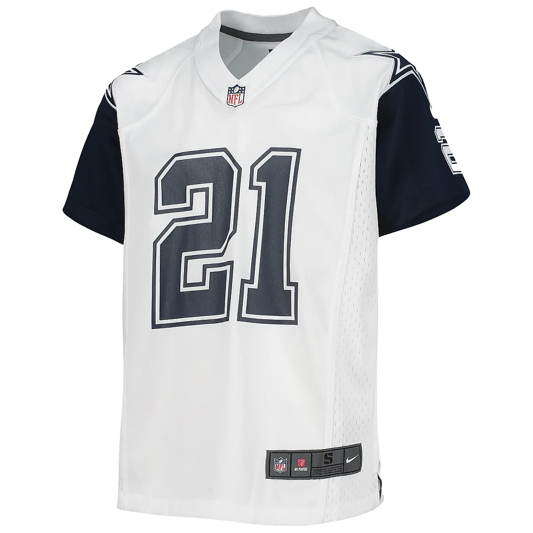 Zennovawear Youth Dallas Cowboys Ezekiel Elliott White Alternate Game Jersey