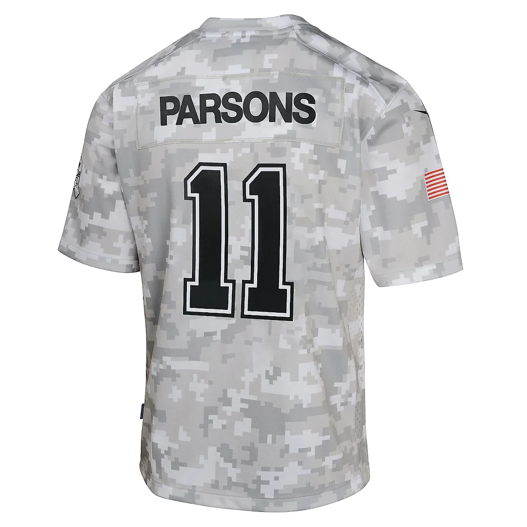 Zennovawear Youth Dallas Cowboys Micah Parsons Arctic Camo 2024 Salute to Service Game Jersey