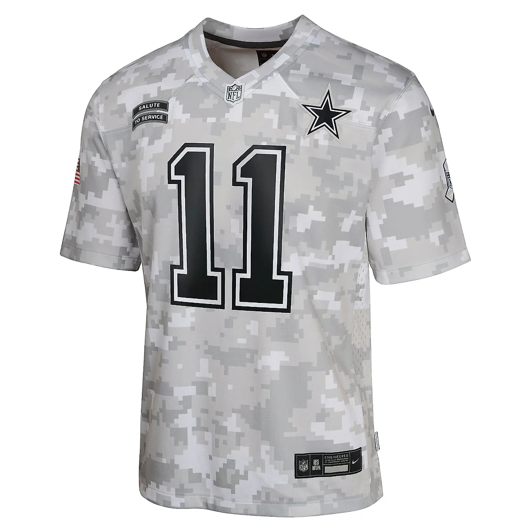 Zennovawear Youth Dallas Cowboys Micah Parsons Arctic Camo 2024 Salute to Service Game Jersey
