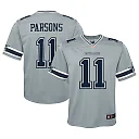 Zennovawear Youth Dallas Cowboys Micah Parsons Gray Inverted Game Jersey