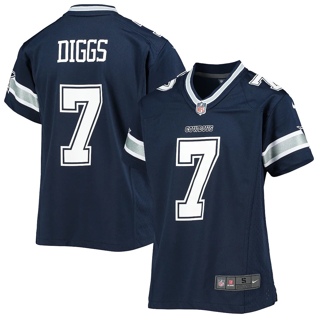 Zennovawear Youth Dallas Cowboys Trevon Diggs Navy Game Jersey