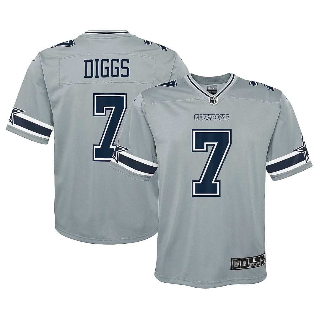 Zennovawear Youth Dallas Cowboys Trevon Diggs Silver Inverted Game Jersey
